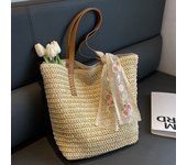 Bolso de mano de gran capacidad para Mujer, Bolsa de hombre Tejida a mano, fresh, rural, de Hierba, de Verano