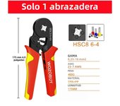WOZOBUY Wire Terminals Ratcheting Ferrule Crimper Tool HSC8 6-6A/6-4A - 24-10AWG Wire Stripper,Wire Terminals Crimper Kit