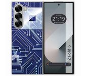 Tumundosmartphone Funda Carcasa Dura para Samsung Galaxy Z Fold 6 5G diseño Circuito Dibujos