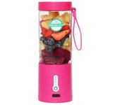 Licuadora Portátil para Batidos y Batidos, Mini Licuadora de 530 Ml, Recargable y con 6 Hojas, Licuadora de Frutas de 4000 Mah, Exprimidor Personal, Taza de Licuadora Portátil para Cocina de Viaje, 1 Pieza Roja