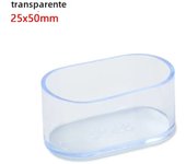 4PCS New Oval Shape Chair Leg Caps Furniture Feet Silicone Pads Non-Slip Covers Floor Protectors Cups Socks Furniture Accessory