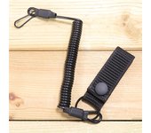 Anti-lost Elastic Lanyard Rope Spring Safety Strap Gun Rope For Key Ring Chain Flashlight Hunting Accessories