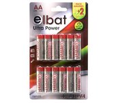 Elbat Pack de 12 Pilas Alcalinas LR6/AA