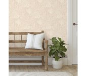 Muestra DIN A4 de Papel pintado vinílico ecológico de selva tropical con hojas fondo rosa cálido - Jacaranda 682472 de GAULAN