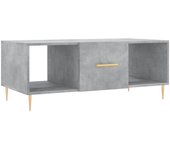 vidaXL Mesa de centro madera contrachapada 102x50x40 cm Blanco, Negro, Blanco brillante Mesita de Salón o Comedor o Auxiliar Mesa de Café Meuble Salón