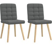 vidaXL Sillas de comedor 2 unidades en color Lino/Gris nube/Crema y más | cómodas modernas ergonómicas para comedor cocina salón hogar