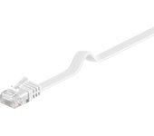 Microconnect Cable de Red Plano CAT6 0.50m Blanco - Alta Velocidad y Conexión Estable