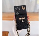 3D Bowknot Crossbody Card Holder Wallet Phone Case For Samsung Galaxy A06 A55 A35 A25 A15 A05S A05 A54 A53 A52S A52 A51 A50