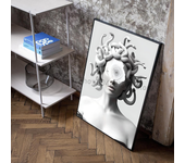 1pc World Famous Medusa Sculpture Poster Self-adhesive Art Waterproof Paper Sticker Coffee House Bar Room Wall Decor