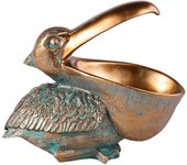 Decoración de mesa con estatua de pelícano, organizador de pelícano de boca grande creativo, estatuas de pájaros pelícanos de resina, cuenco para llaves de entrada, canasta de almacenamiento, adorno decorativo para mesa, hogar, bar, oficina
