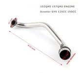 Motorbike Modified Contact Pipe GY6 125 150cc Scooter Motorcycle Exhaust Muffler Contact Pipe 152qmi 157qmj GY6 Engine