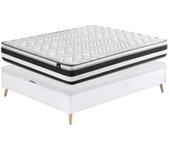 Pack de Descanso formado por Canapé y Colchón de Grafeno Bio en Color Blanco con Patas