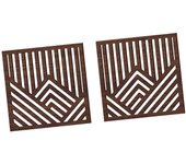 2Pcs Wooden Wall Art Panels Modern Ornaments Wood Wall Hanging Sculptures Boho Abstract Wall Decor for Office Living Room