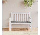 Cojín de banco de jardín tela Oxford gris 120x50x3 cm