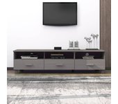 Mueble de TV HAMAR madera maciza de pino gris claro 158x40x40