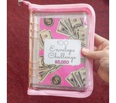 100 Envelopes Money Saving Challenge Binder A5 Savings Challenges Book with Envelopes 100 Pocket Pre-Numbered Save $5050