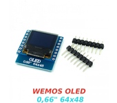 Modulo Shield OLED 0.66” 64x48 para WeMos D1 mini WiFi ESP8266 i2c