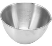 Cuenco para mezclar apto para lavavajillas y frigorífico Cuenco para servir grueso de acero inoxidable 304 con báscula para ensaladas, frutas y repostería Tipo B