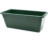 CABLEPELADO Jardinera plástico, Jardinera para balcón, Macetero Rectangular, Maceta Rectangular, Apto balcón, jardín, Patio, Interior o Exterior (Verde, 40 cm)