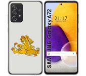 Tumundosmartphone Funda Gel Tpu para Samsung Galaxy A72 diseño Leones Dibujos