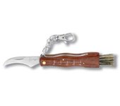 Navaja recolectar setas inox 80 mm con mosqueton colgar 19002
