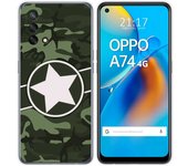 Tumundosmartphone Funda Gel Tpu para Oppo A74 4G diseño Camuflaje 01 Dibujos