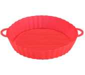 AirFryer Reusable Pot Silicone Easy To Clean Oven Baking Tray Ninja Round Liner Pizza Plate Grill Pan Mat Air Fryer Accessories