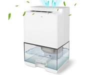 Deshumidificador 1000ml, Deshumidificadores de Aire Eléctricos Silenciosos para Habitaciones de hasta 20m², Absorbedor de Humedad LED Portátil, Descongelación/Apagado Automático, Baño Dormitorio Oficina