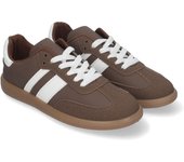 Davinia Shoes Zapatillas Deportivas Elegantes para Mujer, Comodas, Estilo Casual, Cierre de Cordones, Perfectas para Uso Diario. Shoes&Blues.es TT-55-Cafe