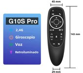 G10S Universal Voice Remote Control 2.4G Wireless Backlit IR Learning with Gyroscope Air Mouse Control for Android TV PC
