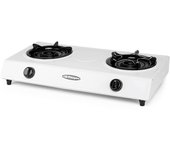 Orbegozo hornillo de gas FO 2600, encendido piezoeléctrico, 2 quemadores triple corona, superficie resistente a altas temperaturas, uso exterior
