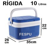 Nevera de playa,camping, PLASTICO RÍGIDA ,PORTATIL ,10/16/25/32 litros ,COLOR AZUL, CON ASA ,MAS FUERTE,cm,FESPU