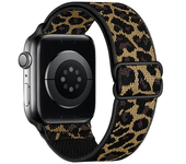 Fashion Leopard Print Nylon Adjustable Strap For Iwatch Band 42mm 46mm 49 45 44 42 41 40 38 For Iwatch Series Ultra 10 9 8 7 SE