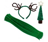 1000/100Pcs 30cm Green Pipe Cleaners Chenille Stem Solid Color Pipe Cleaners Set for Pipe Cleaners DIY Arts Crafts Decorations