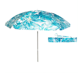 Sombrilla playa antiviento 180 o 200 cm, Max Air, marinera, forma octogonal, protección UV50 y revestimiento plateado, 8 varillas fibra de vidrio, mástil inclinable Ø28/32 mm, incluye funda con asa, con ventilación superior.pincho color se envía al azar.