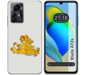 Funda Silicona para Zte Blade A72s diseño Leones Dibujos
