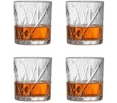 4 Styles 4pcs Clear Crystal Whisky Glasses Set Rocks Wine Glasses Glassware for Cocktail Scotch Bourbon Gin Brandy Rum Drinks