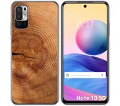 Tumundosmartphone Funda Gel Tpu para Xiaomi Redmi Note 10 5G / POCO M3 PRO 5G diseño Madera 04 Dibujos