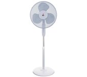 Ventilador de pie FM aspas 40cm diámetro 3 niveles de potencia oscilante, cabezal multiorientable, altura regulable base redonda VP-40