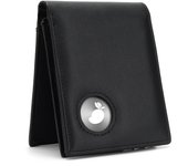 Airtag Wallet For Men- Bifold Leather Wallet Rfid Blocking With Id Window And Zipper Coin Pocket Bill Compartment Card Holder Wallet Gift For Men(airt