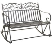 Sofa balancin de forja marrón 116x45x91h cm