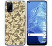 Tumundosmartphone Funda Gel Tpu para Realme 7 5G diseño Sand Camuflaje Dibujos