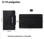 Universal Wireless Bluetooth Keyboard with Leather Case Stand Cover for iPad 7 8 Inch 9 10 Inch Tablet for iOS Android Windows