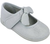 Zapatos de Lona Andrea Ruiz 955/P para niñas en color gris