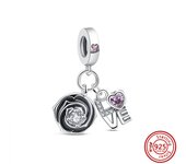 Fit Original Pandora Charm Bracelet DIY Jewelry 925 Sterling Silver Love Travel Flower Lipstick Family Friend Pendant Fine Beads