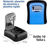 Wall Mounted Metal Alloy Key Lock Box Key Safe Box Weatherproof 4 Digit Combination Key Storage Security Lock Box Indoor Outdoor