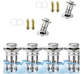 Visulong Tapón de drenaje de acero inoxidable, colador de drenaje multiusos universal para fregadero de baño, colador de drenaje universal de acero inoxidable Compositiont, emergente con extraíble (1 unidad)