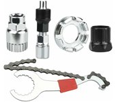 Herramienta de reparación de bicicletas Herramienta de desmontaje de bicicletas Herramienta de eliminación de cassette de bicicleta multifuncional con 5-11 compartimientos cadena látigo, ex conjunto