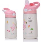 400ML Children Thermos Water Bottle Kids Thermos Mug Baby Duck Billed Straw 316 Stainless Steel Vacuum Flasks Tumbler Thermo Cup