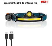31LED COB Headlamp Strong Light Ultra Wide Angle Headlight with Built-in 7500mAh Battery Flashlight USB Rechargeable Head Torch
